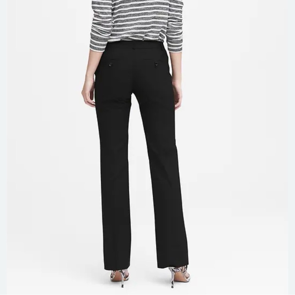 Banana Republic The Logan Fit Women’s Black Trousers Lightweight Wool Size 4 NWT - Picture 2 of 11